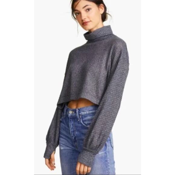 Free People Cropped Turtleneck Sweater – Size Small - Picture 1 of 5